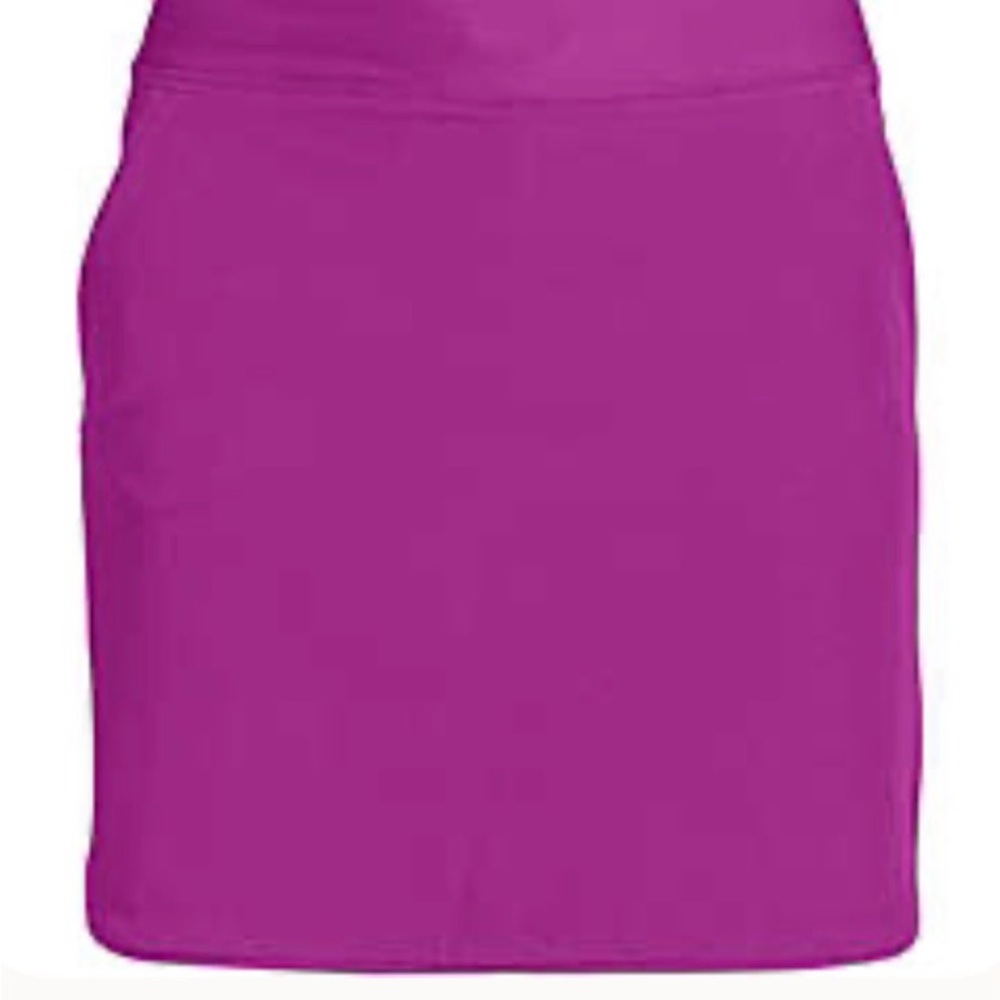 Lands’ End Quick Dry Elastic Waist Active Board Skort Swim Skirt 24W